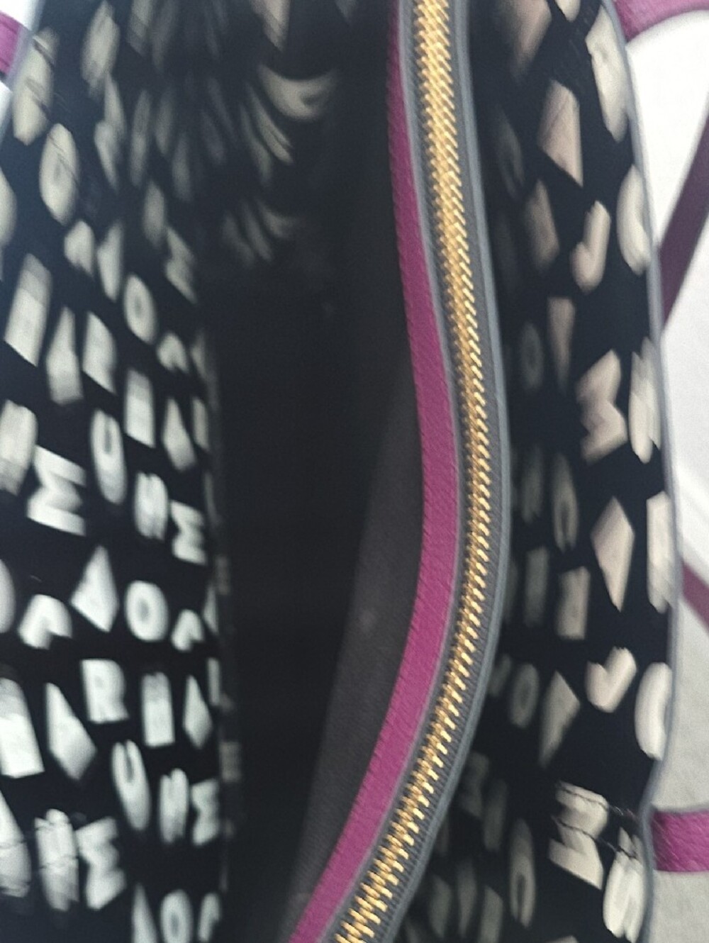 Marc Jacobs Plum Leather Tote with Gold Padlock Accent - Picture 6 of 9